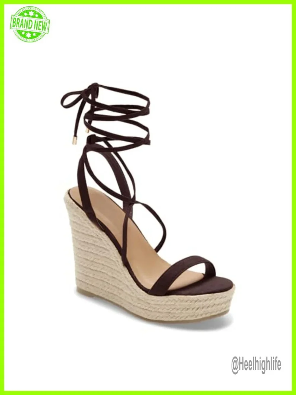 Women's Lace Up Platform Espadrille Wedge Sandals Slingback Ankle Strap